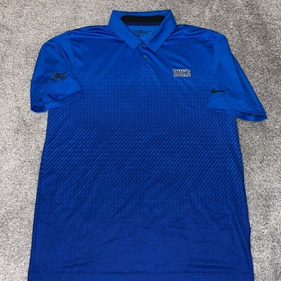 Nike Tour Performance ACC Duke Blue Devils Basketball Golf Polo shirt gradient M - Picture 1 of 6